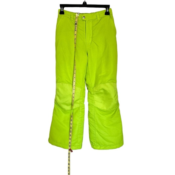 Lime green ski/snow pants with elastic waist size 10-12 - Picture 4 of 6